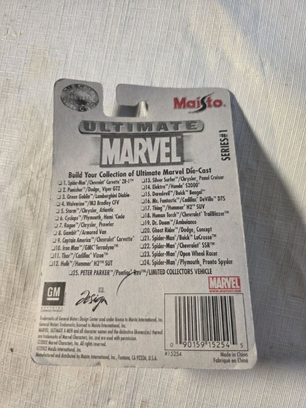 2002 Incredible Hulk Hummer Maisto Ultimate Marvel Die-Cast Collection Series #1 - Picture 4 of 6